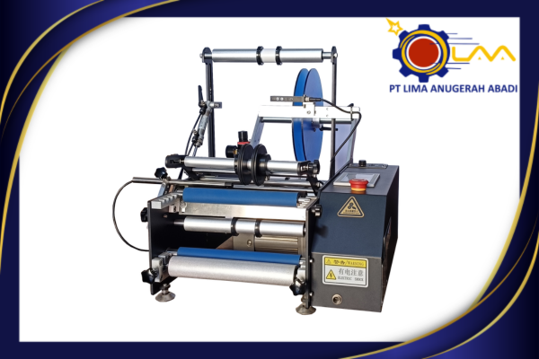 Mesin tempel label botol bulat semi otomatis HLT200.